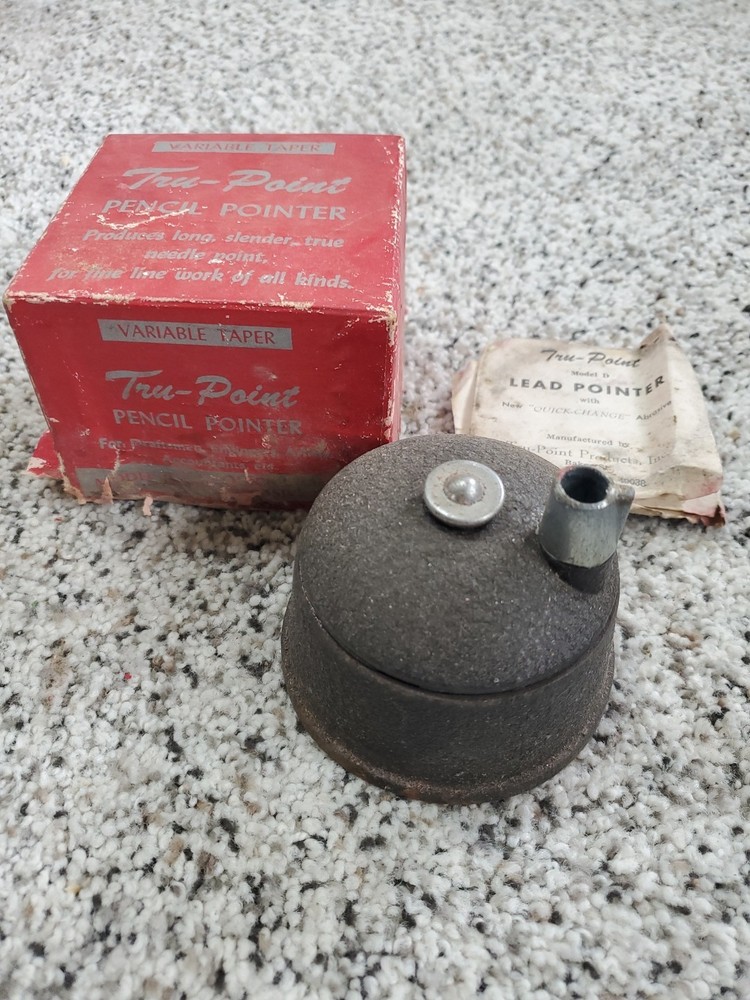 Tru-Point Model D Vintage Steel Lead Pointer Pencil Sharpener