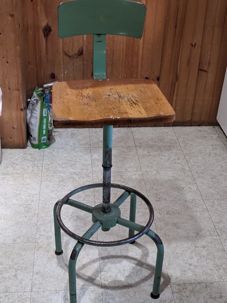 Vintage Adjustable Drafting Stool Adjusto