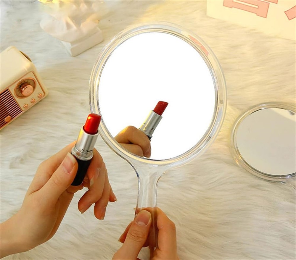 Makeup Hand Mirror, Double-Sided Handheld Mirror 1X/3X Magnifying Mirror with...