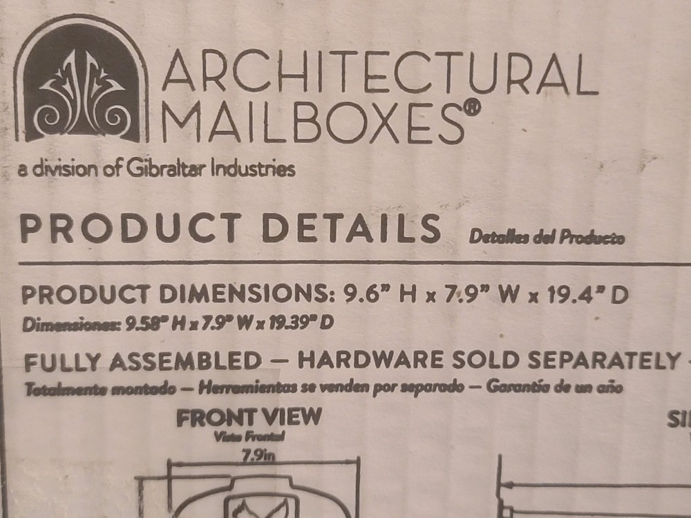 NEW Architectural Mailboxes Parsons White Medium Plastic Post Mount Mailbox