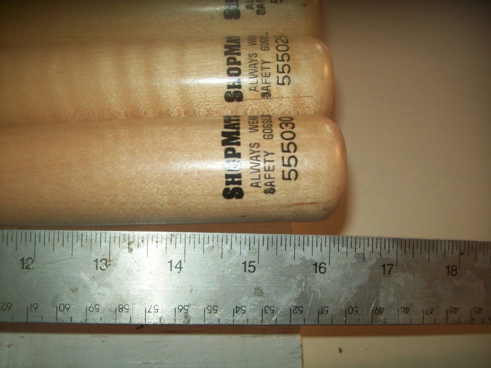 5 Lightly Used Shopmate 16" Wood Turning Chisels 2 Gouges 1 Skew 1 Round 1 Part
