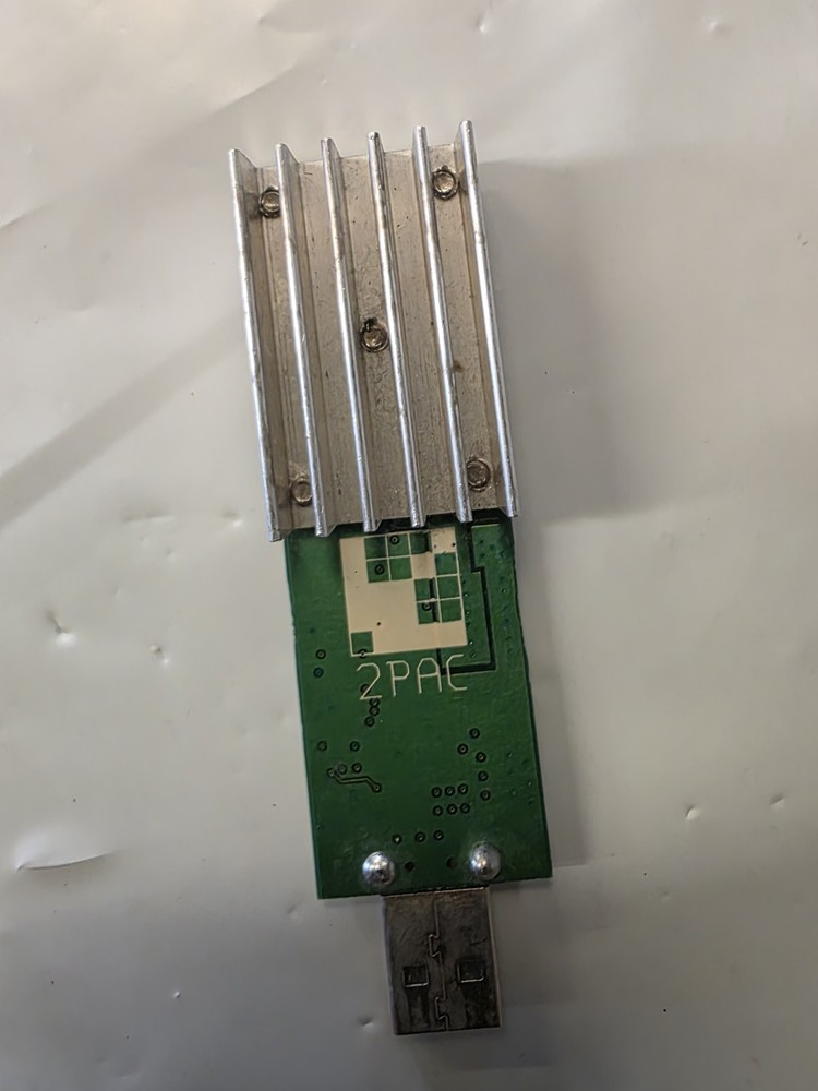 USB Miner Board w/ Heatsink – 2PAC Marked PCB – Untested
