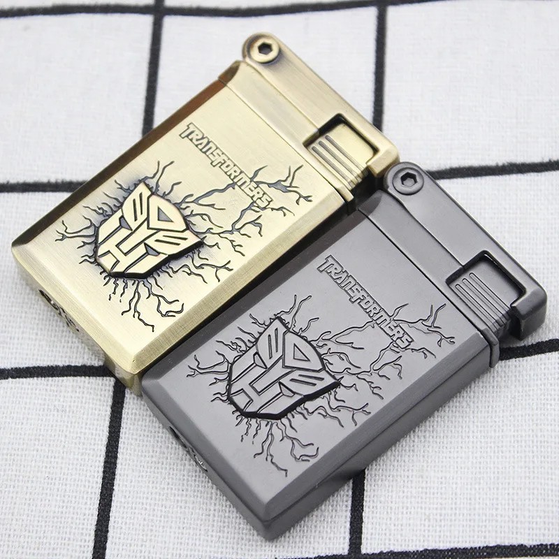 Transformers Torch Lighter Windproof Butane Red Flame Cigarette Lighter Men Gift