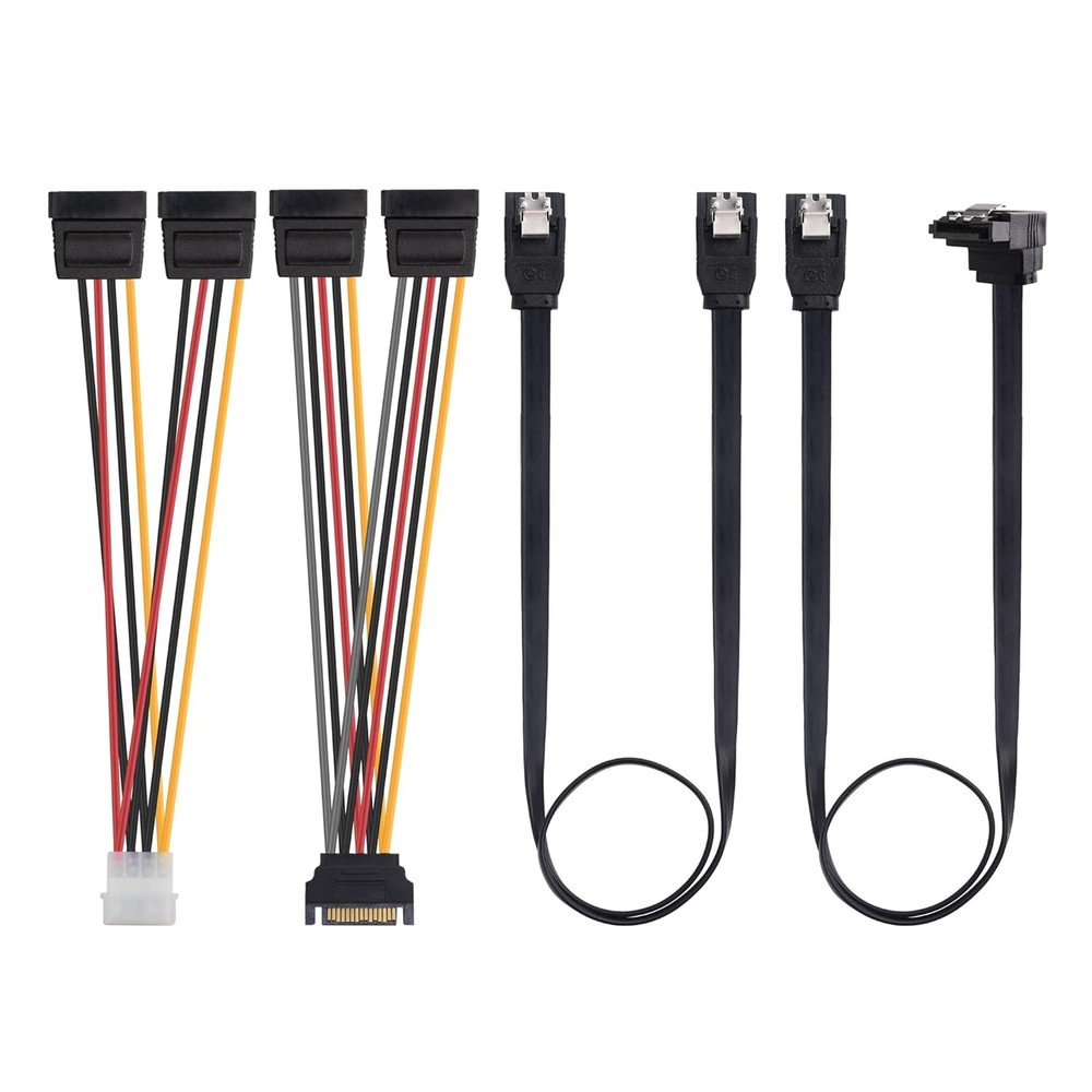 Cable Matters SATA III Data Power Cable Kit Straight 90