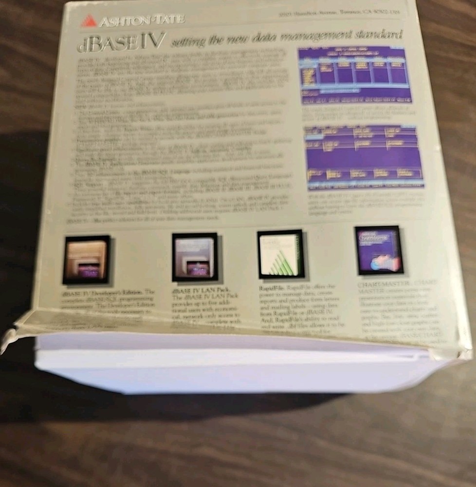 Ashton-Tate dBase IV 3.5 IBM PC Version: 1.0 Upgrade Format 5.25