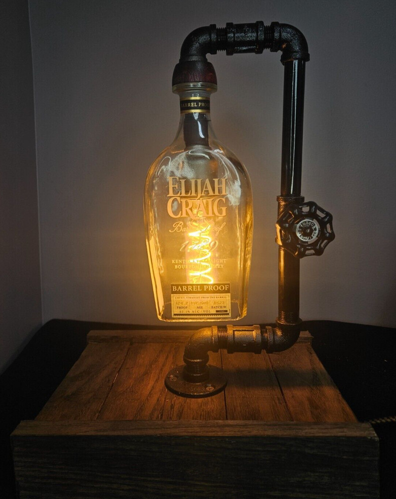 Elijah Craig - Rustic Bottle Bar Lamp Light Decor