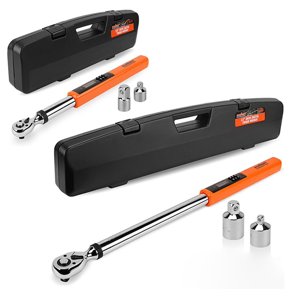 3/8" & 1/2" Heavy Duty Digital Torque Wrenches Combo Kit 25-250 &4.4-44.3 ft.lb