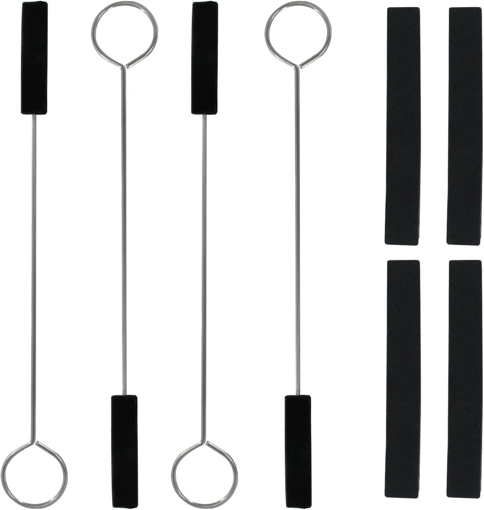 8 Pack Black Piano Tuning Mute, Triangular Piano Tuner Rubber Mutes Fixing Tool