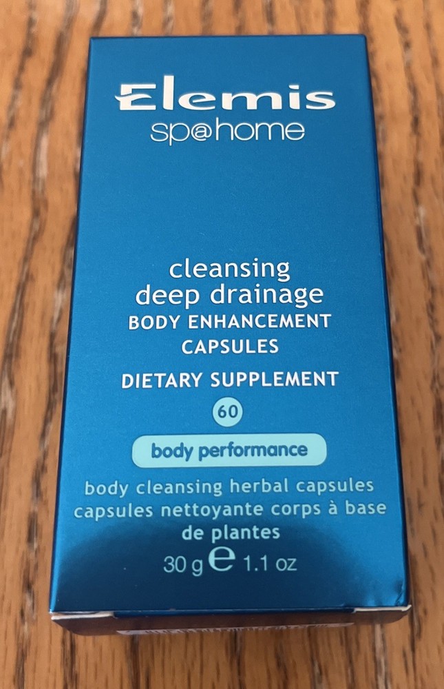 Unopened Elemis Cleansing Deep Drainage Body Enhancement Herbal Capsules 60
