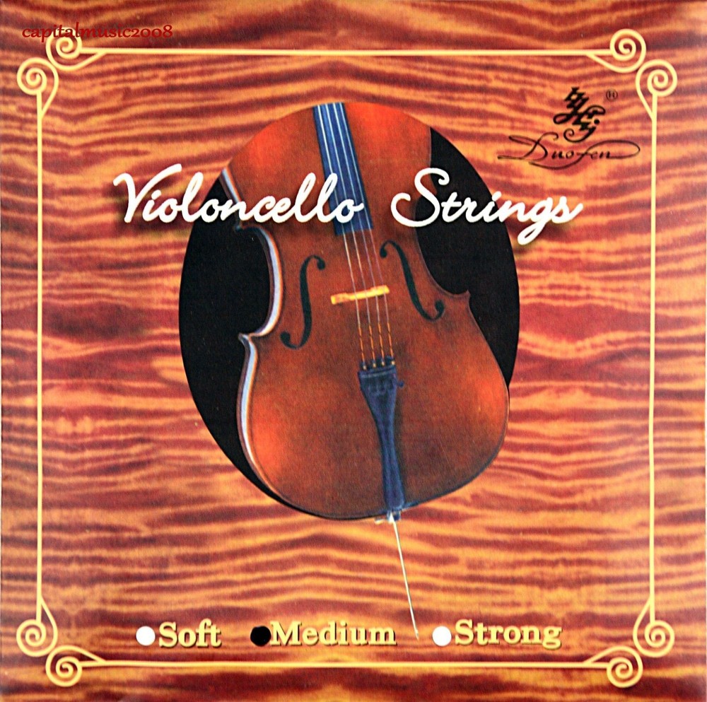 Cello Duofen Nylon Strings 1 Set - Medium Gauge - Free Shipping!!