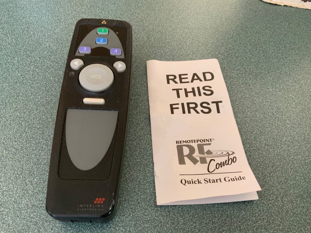 VINTAGE 2001 INTERLINK ELECTRONICS - REMOTEPOINT HANDHELD RF MOUSE # VP4810