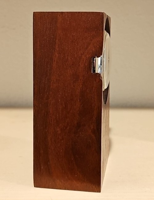 Solid Wood Block Desk Clock - 5.5" X 3"