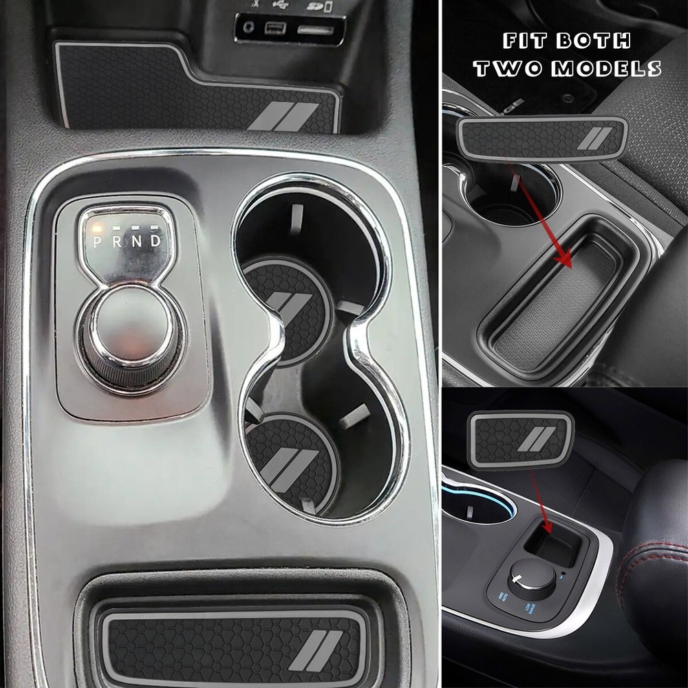 ARIDOSE for 2014-2020 Dodge Durango Cup Holder Liner Insert Mats Accessory 5PCS