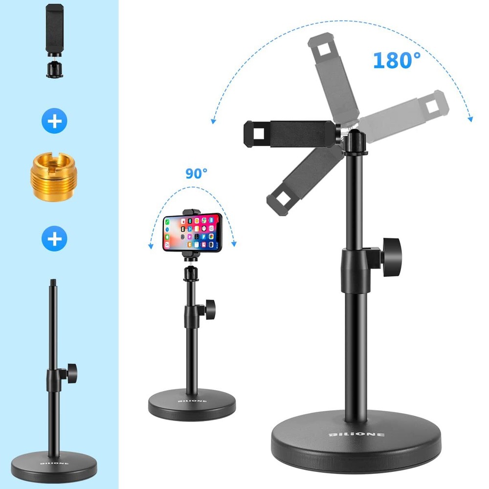 3 In 1 Multi Function Desktop Microphone Stand Adjustable Table Mic Stand With M