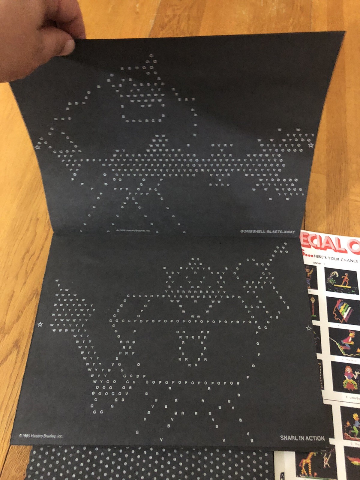 VTG 1985 NEW TRANSFORMERS LITE BRITE COMPLETE UNPUNCHED PICTURE REFILL PACK HTF