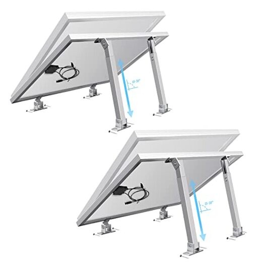 2 Sets (4Pcs) Solar Panel Mounting Brackets - Adjustable Solar Panel Tilt