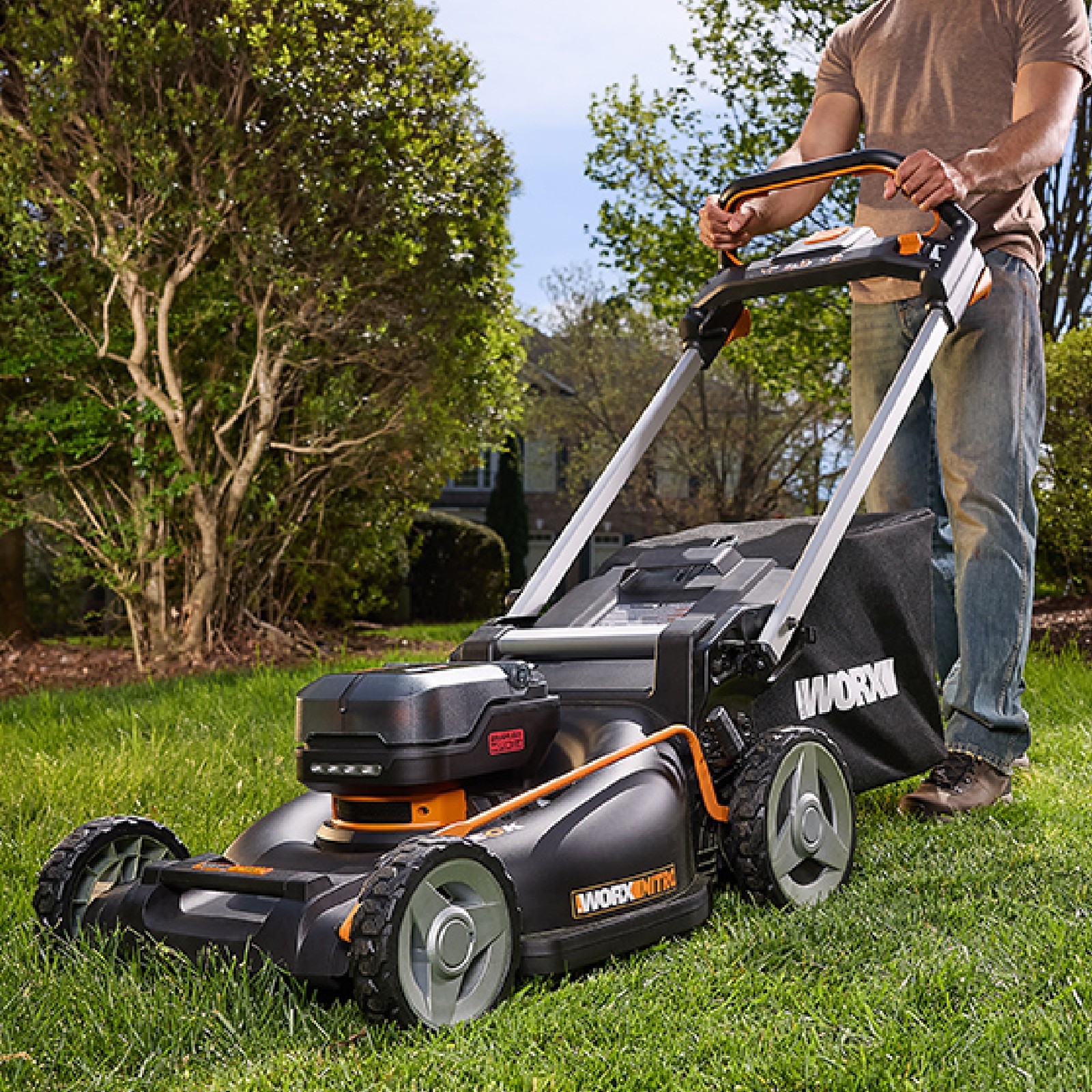 Worx Nitro 40V 21" Cordless Self-Propelled Lawn Mower with Brushless Motor