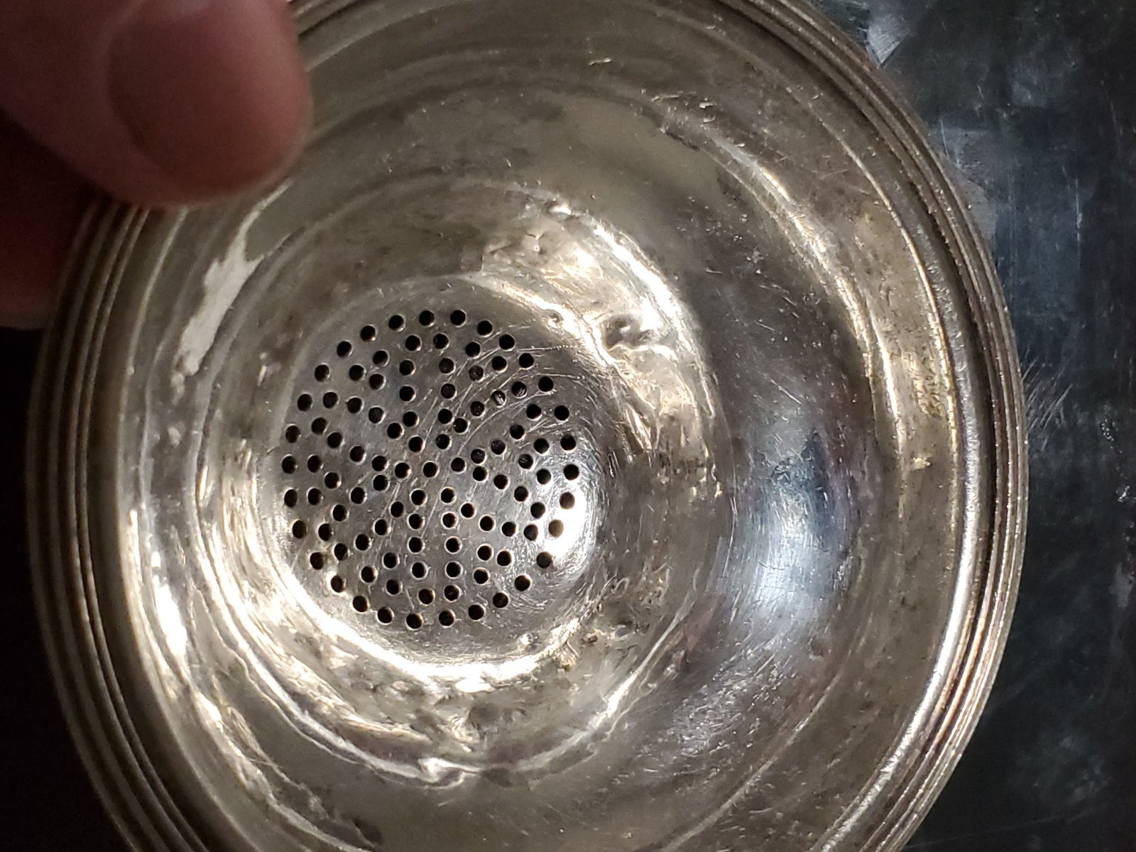 Antique Georgian Sterling Silver Wine Funnel Strainer London Hallmarked 49 Grams