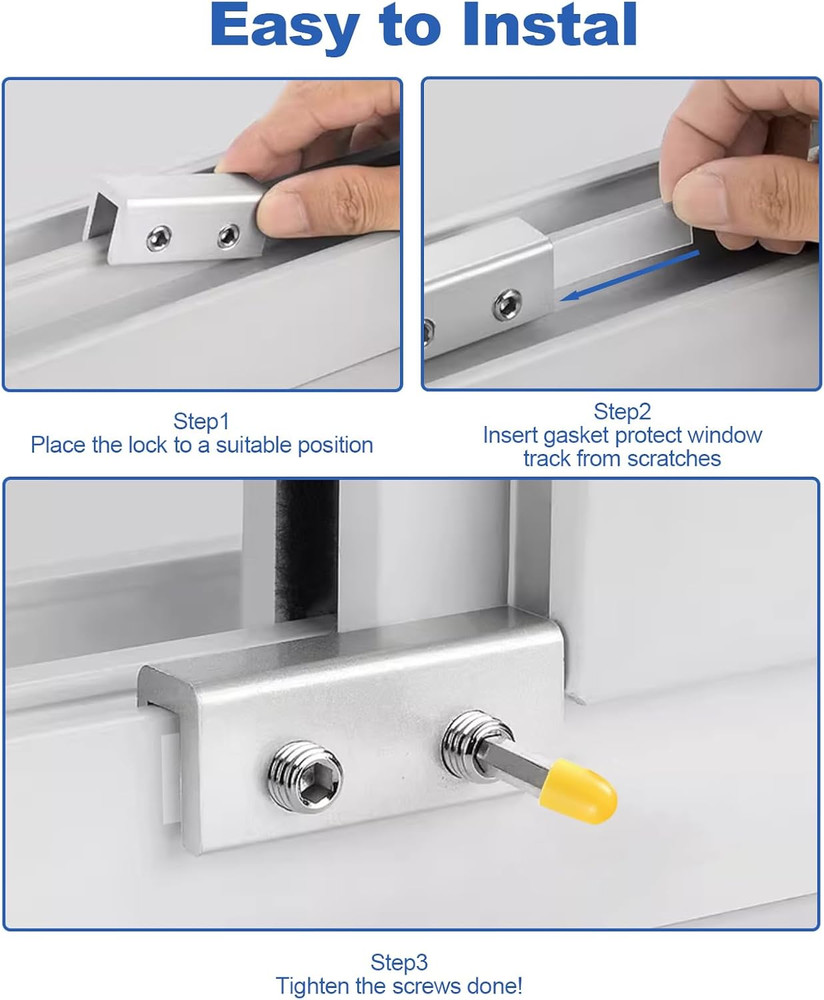 4 Sets Sliding Window Locks for up and down Windows with Key, Child Window Secur