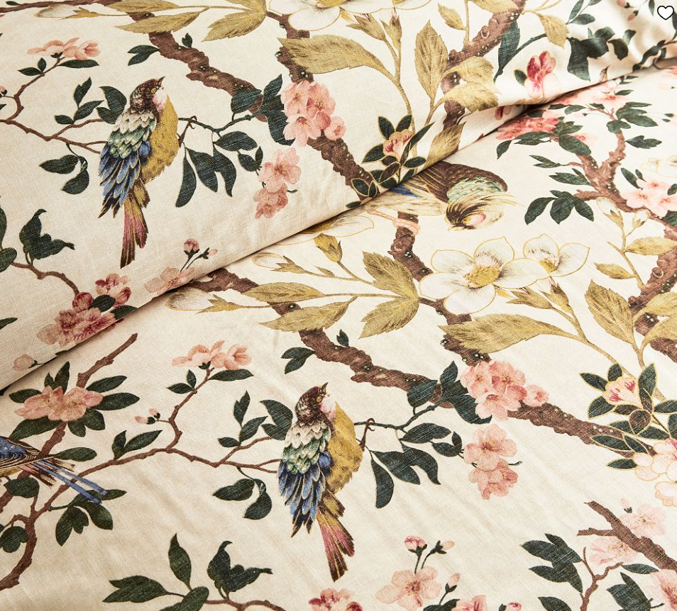 Pottery Barn Nola Songbird Duvet Cover Floral Bedding