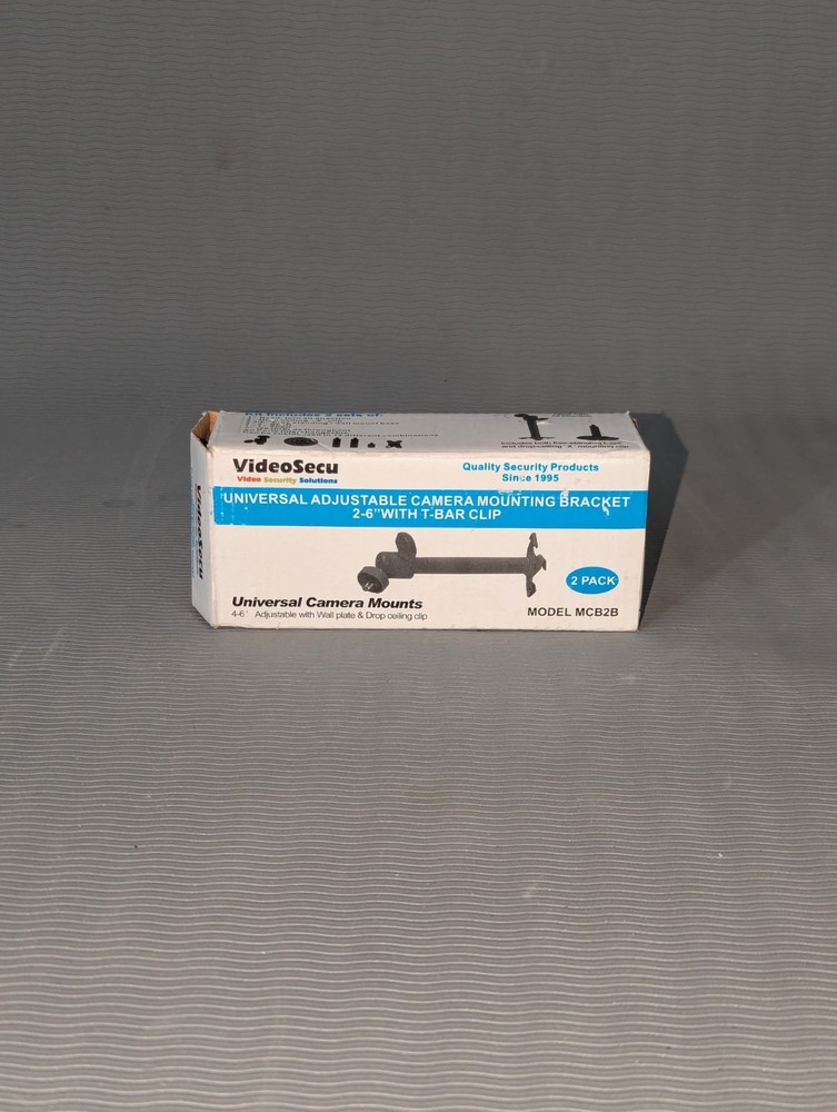 VideoSecu Camera Mounting Bracket 2-6" with T-Bar Mount 2 Pack Black