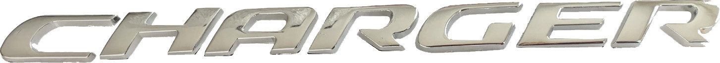 Charger Letters Badge Silver Nameplate Chrome Emblem for Rear Trunk Lid Dodge
