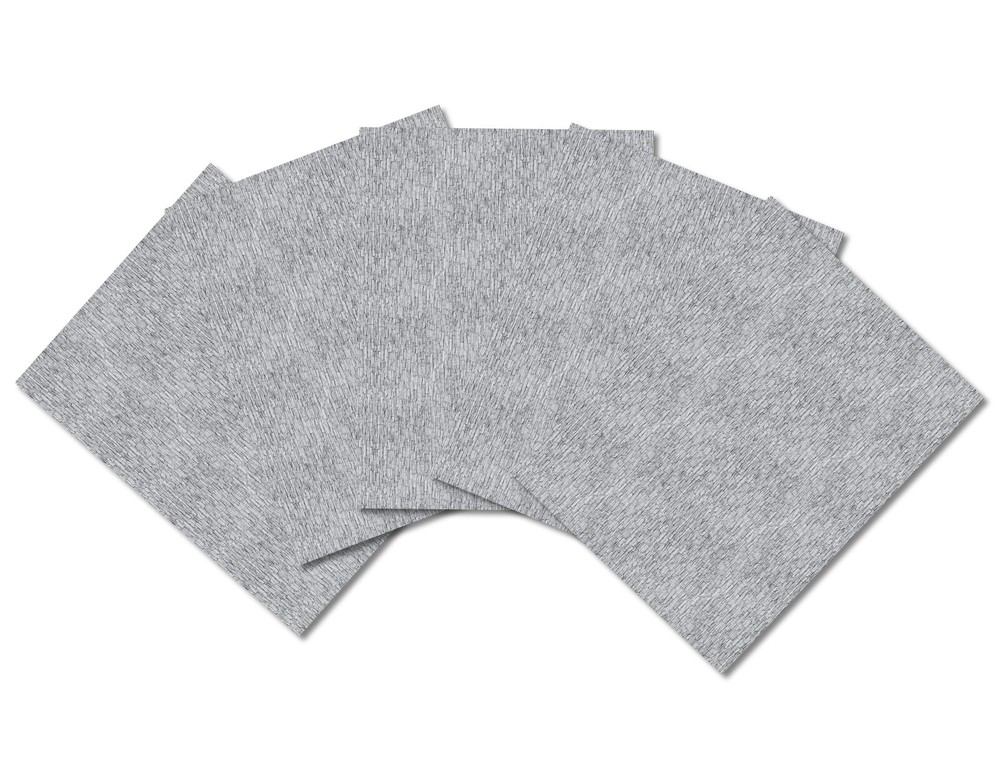 HO Scale Stone Model Train Scenery Sheets –5 Seamless 8.5x11 Gray