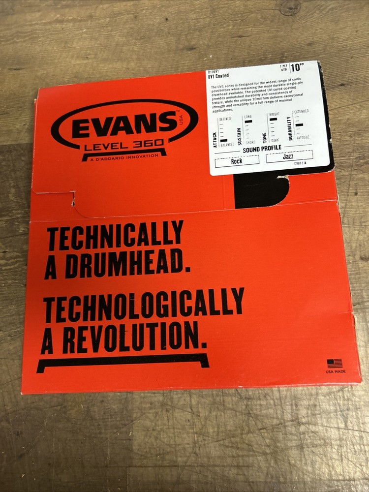 Evans UV1 Coated Tom Drum Head, 10 Inch