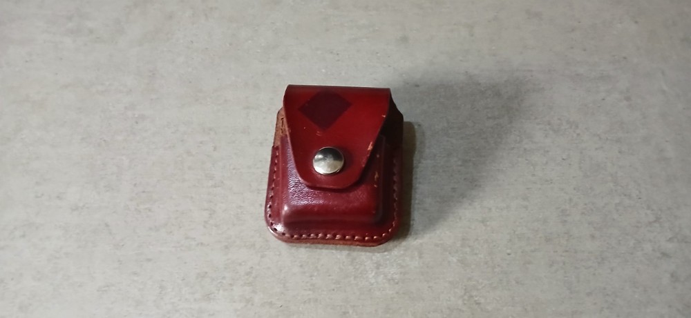 Leather Lighter Case Holder Belt Pouch Snap Closure for Lighter