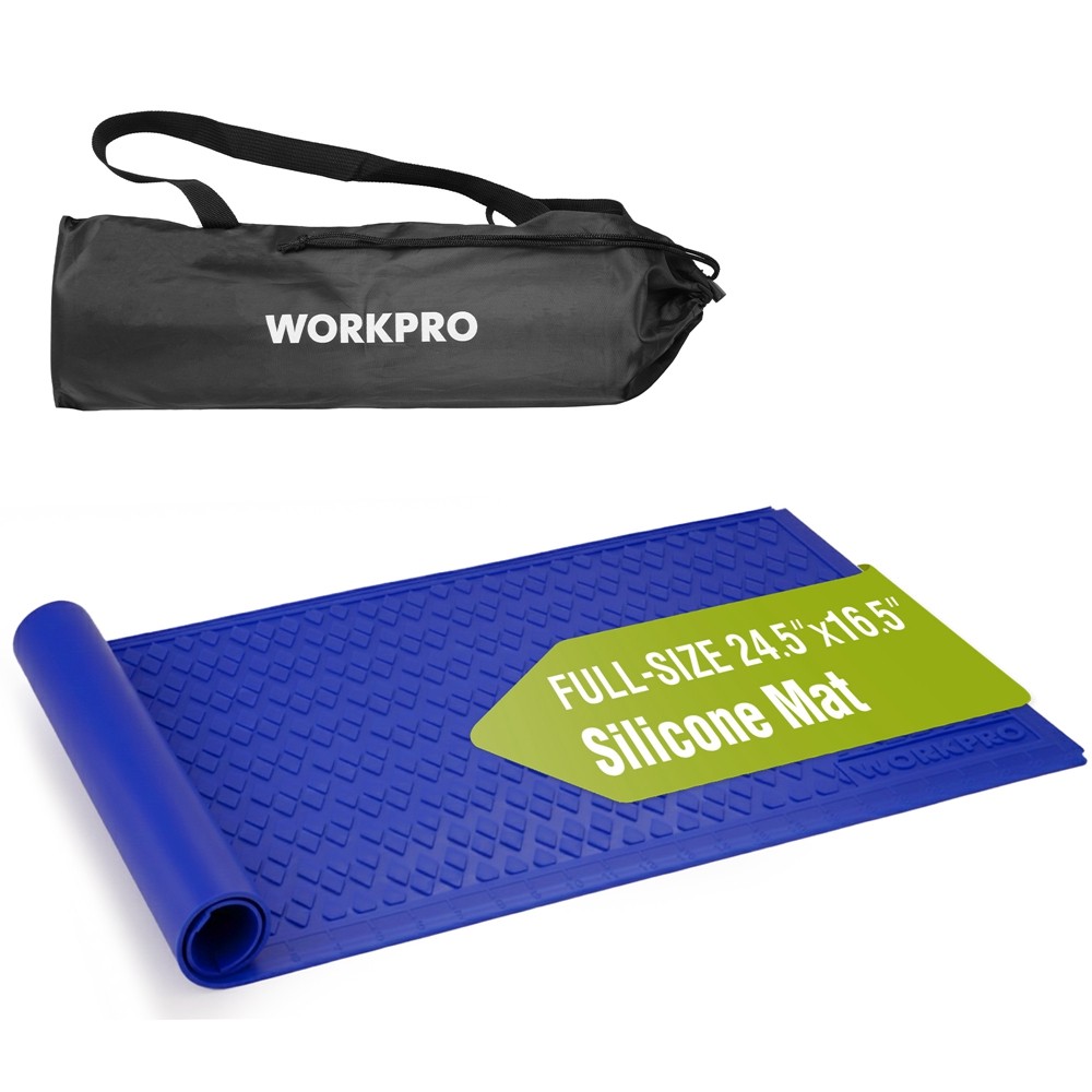 WORKPRO Silicone Workbench Glue Mat Non-Stick Pad Protector Measurement Grid NEW