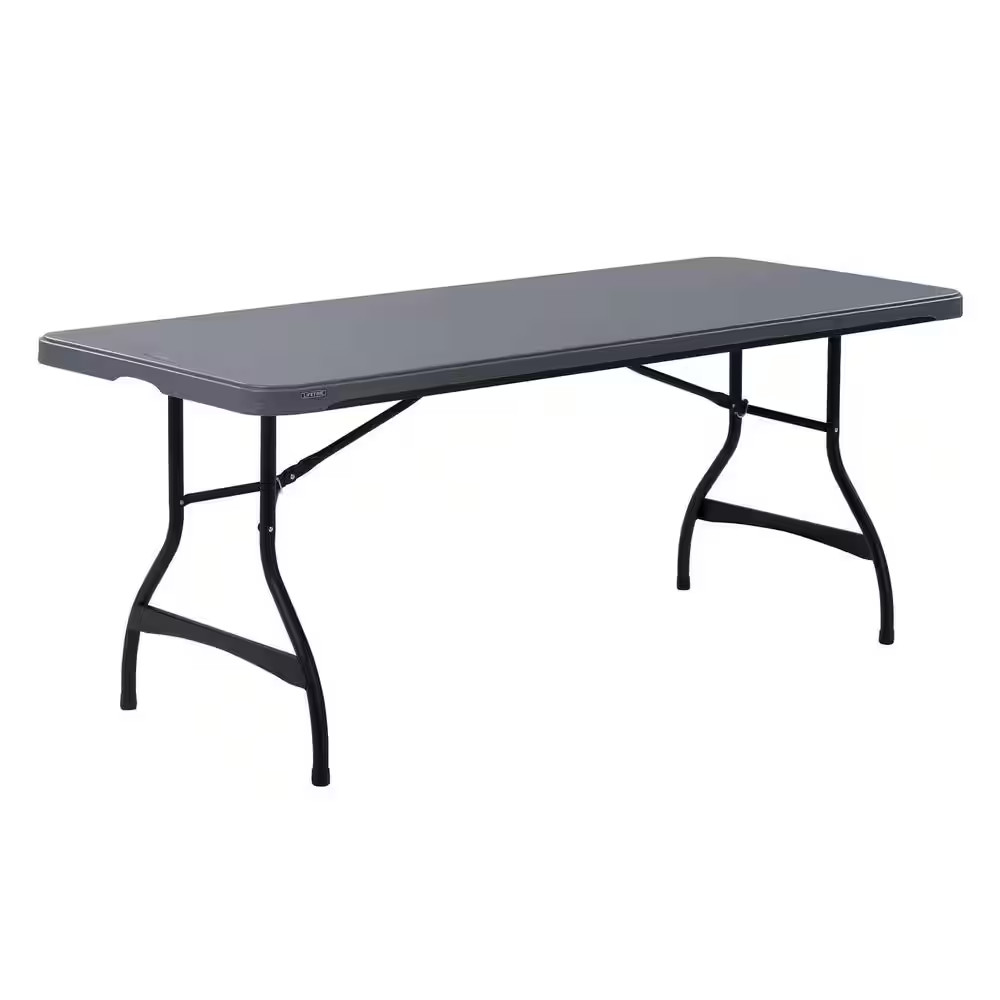 6 Ft. Gray Nesting Resin Folding Table (Commercial)