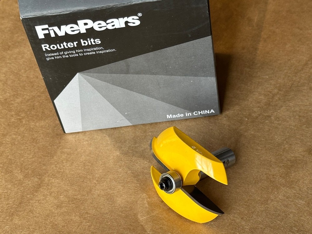 FivePears Cove Raised Panel Router Bit - Size: 2-1/2 Inch - Shank: 1/2"
