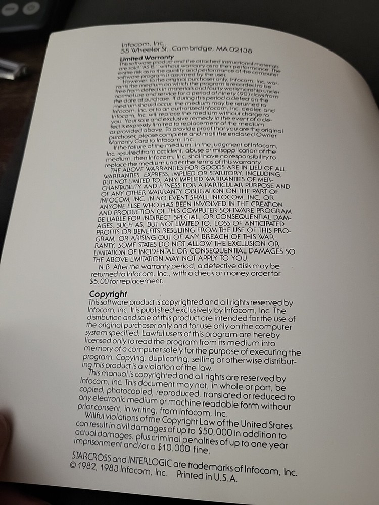 Starcross Instruction Booklet And Poster