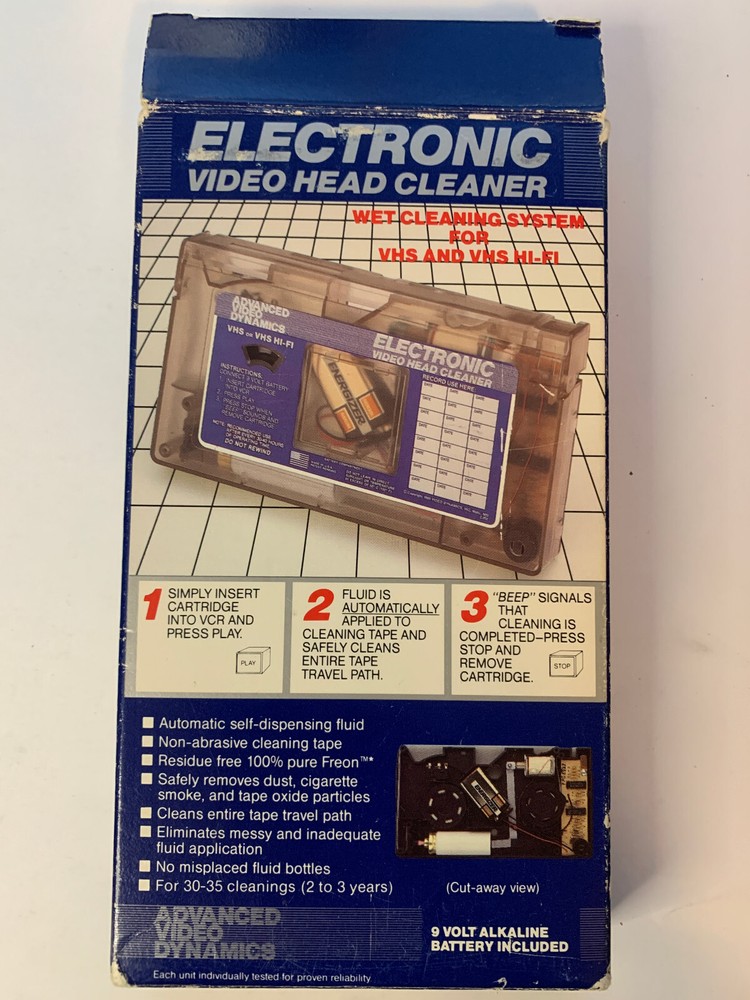 Advanced Video Dynamics Electronic Video Head Cleaner 1985 Untested