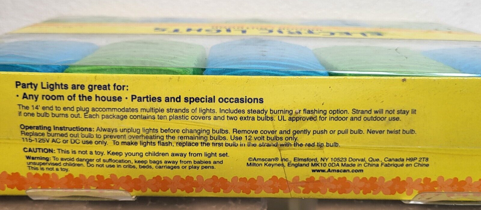 2-Packs 10 Light Patio Party String Lights Set Multi Color