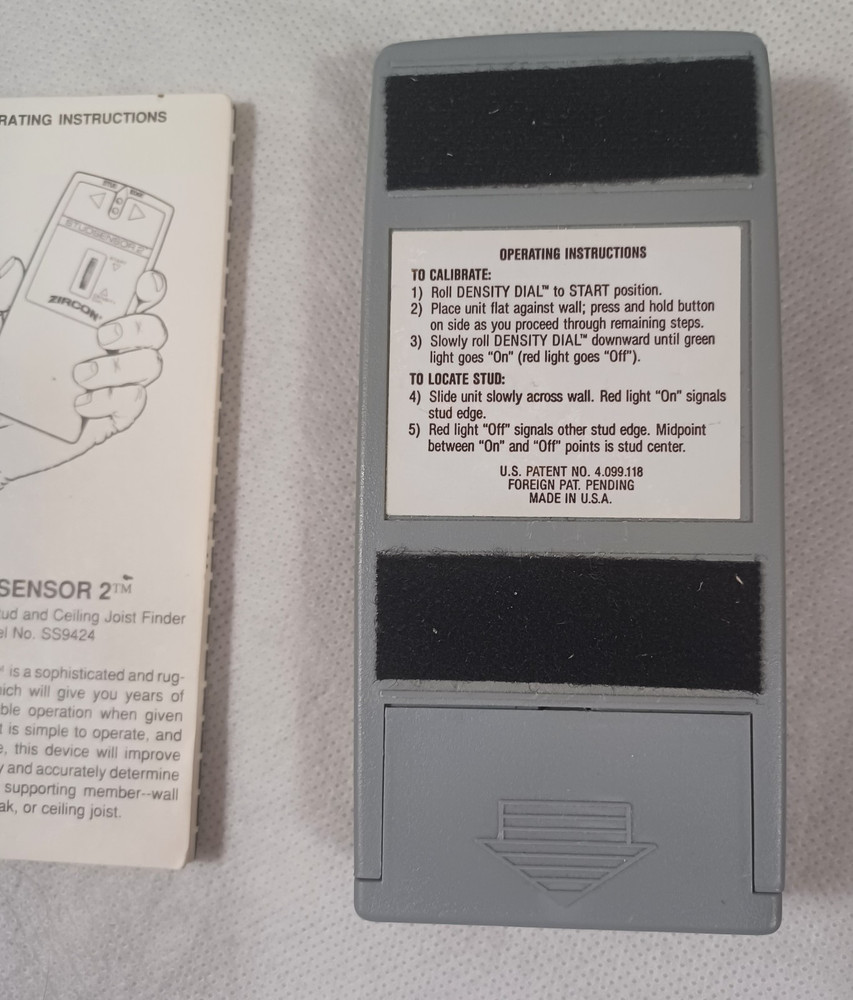 Zircon StudSensor 2 Electronic Wall Stud Finder ~ Works Fine