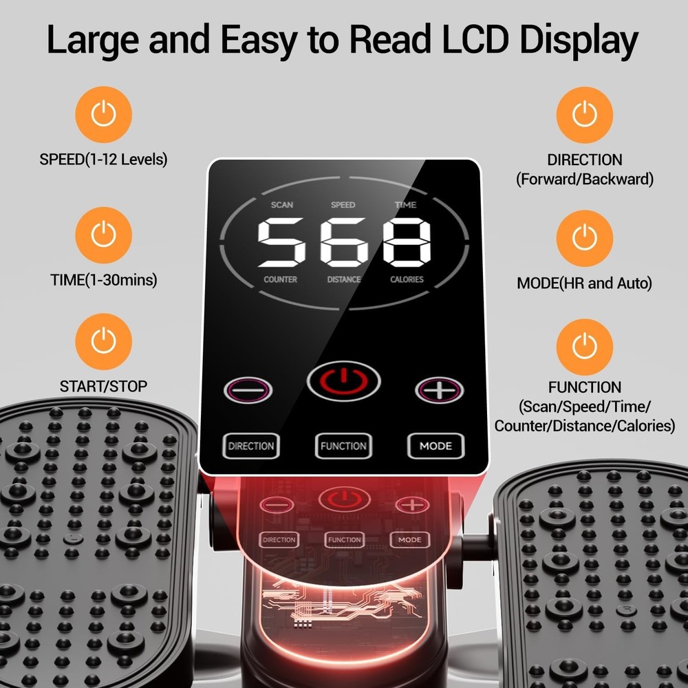 Under Desk Elliptical Machine Electric Seated Pedal Exerciser Mini Elliptical