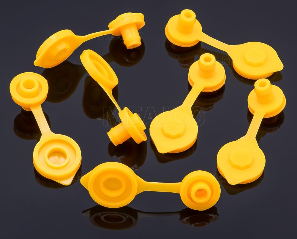 10 PCS Small Universal Can Vent Cap, Yellow Can Vent Cap Replacement Flexible...