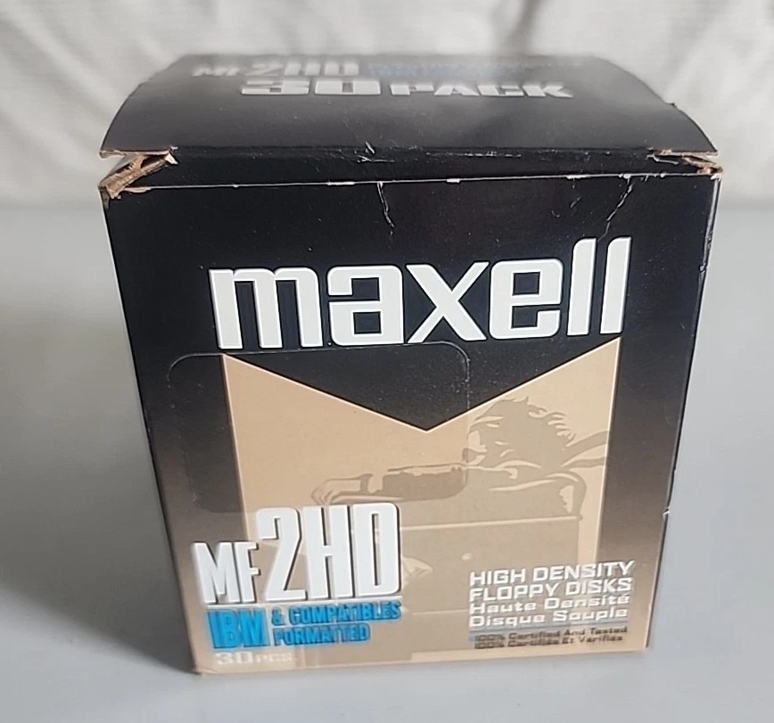 MAXELL Floppy Diskettes 3.5" MF 2HD PC Formatted 29 Pack Open Box IBM Compatible
