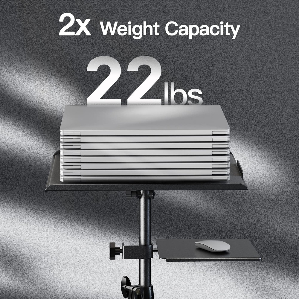 Amada Projector Stand with Wheels, Height Adjustable Rolling Stand with Tray,...