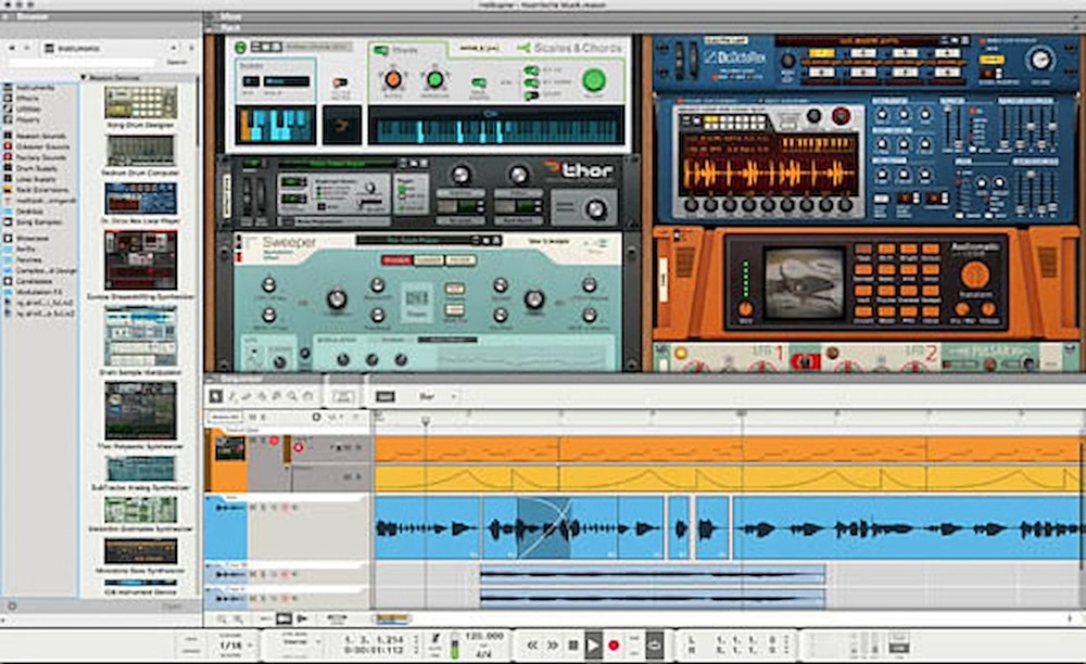Reason 11 Suite - 28 Instruments * 31 Effects * 6 Player MIDI Effects * 8 Uti...