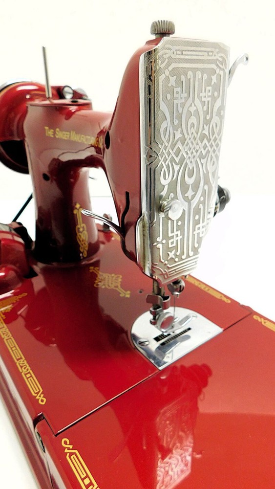 Desk Dave's "RUBY RED" Singer Featherweight 221 Sewing Machine