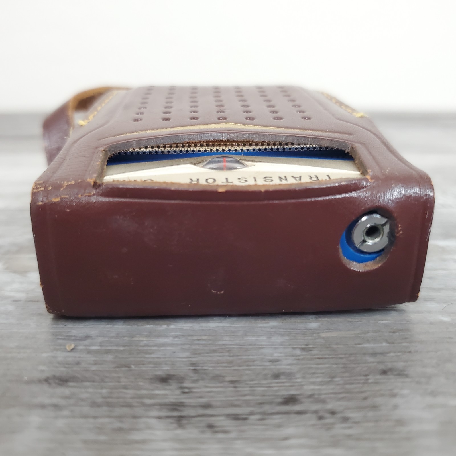 Fleetwood Transistor Six 6 Square Grill 6 Blue With Case *FOR PARTS OR REPAIR*