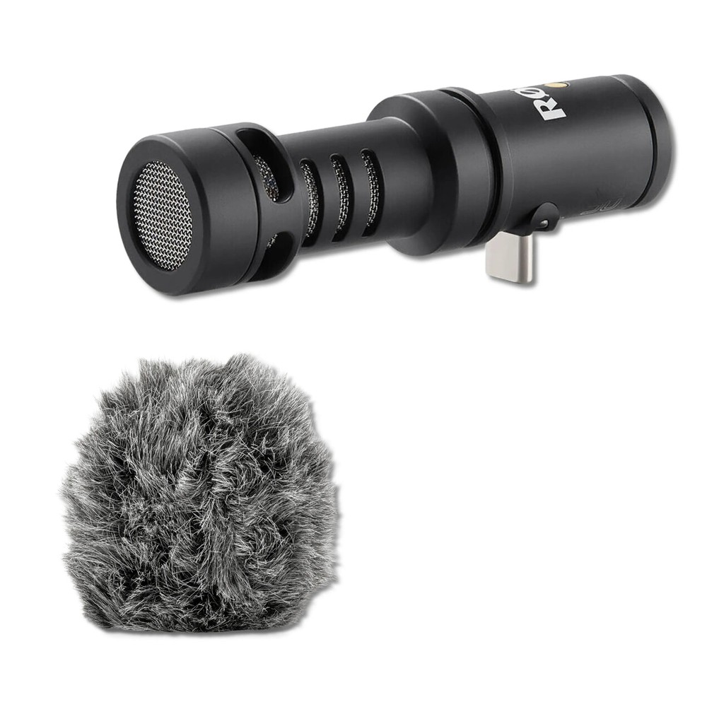Rode VideoMic Me-C+ USB Microphone with Rode WS9 Gray Windshield