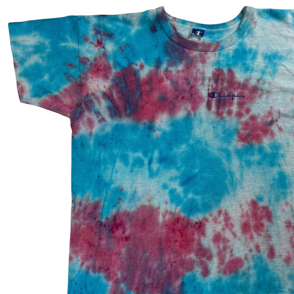 Vintage 90s Champion mini script tie dye tee (XXL)