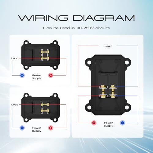 Waterproof Inline Cord Switch 35A-125V30A-250V AC On Off Toggle Switch with