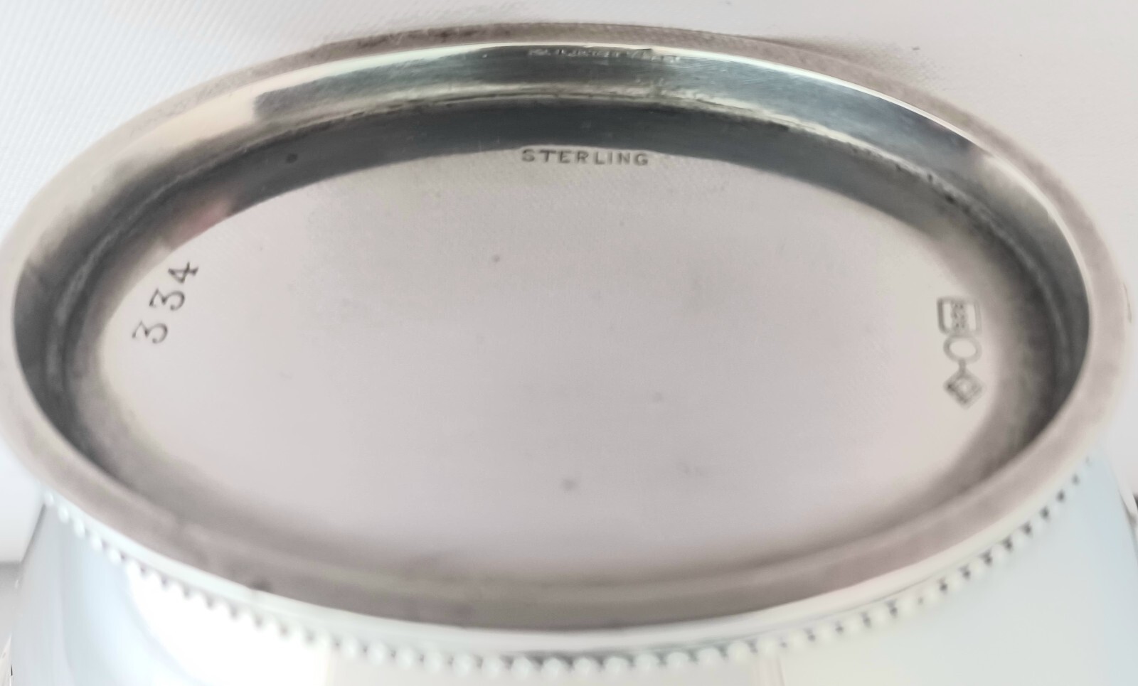 Dominick & Haff Sterling Pierced Beaded Sugar? Basket