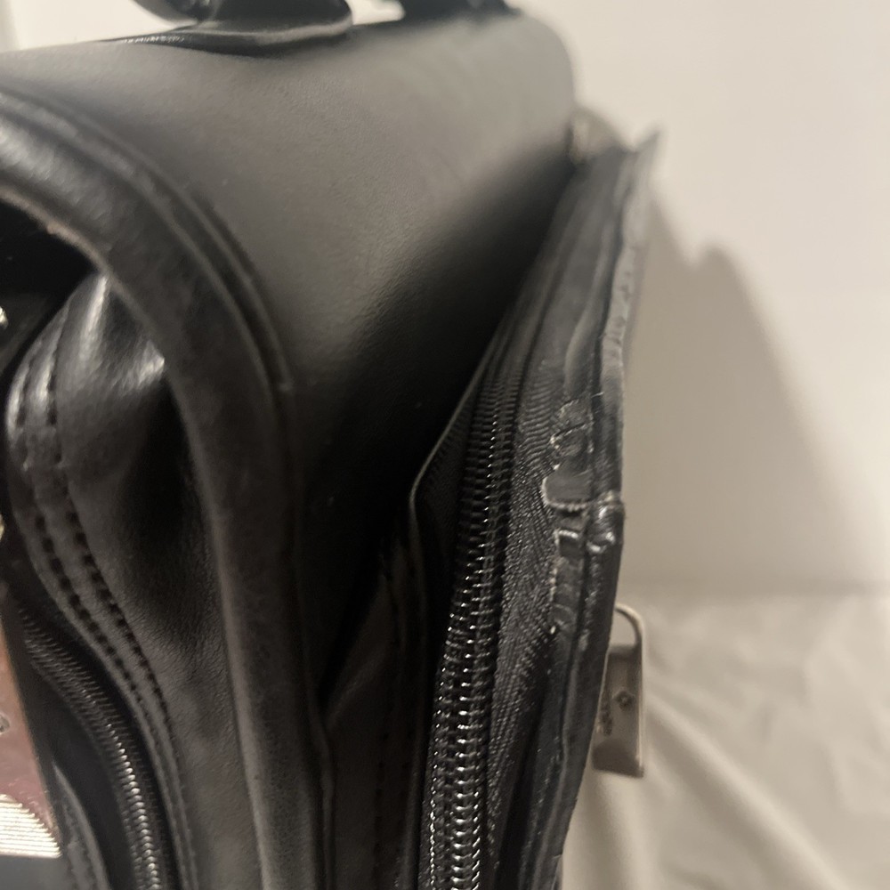 Samsonite Zippered Portfolio 3-Ring Binder Handle Black DAMAGED CALCULATOR
