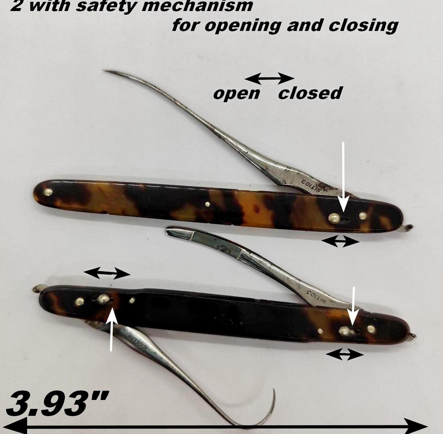 VERY ANTIQUE SURGICAL"COLLIN"FOLDING SCAPEL SET MEDICAL INSTRUMENT-FREE SHIPPING