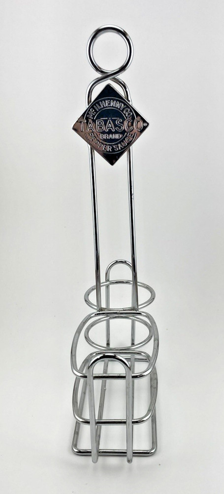 Tabasco Chrome Sauce Holder Tabletop Condiment Caddy